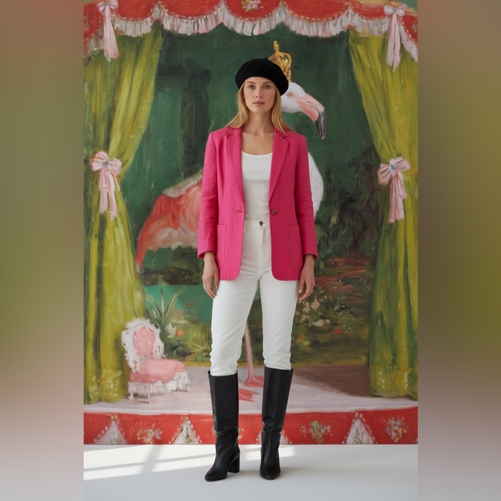 Lauren Brooke linen vintage 80s jacket